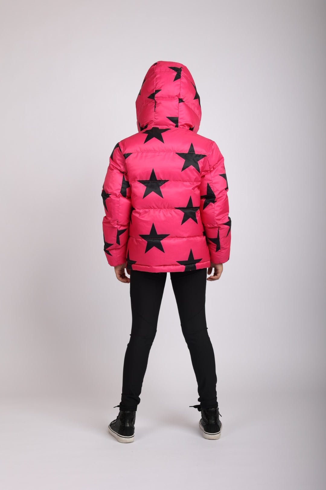 Stars Print Kids Hooded Coat